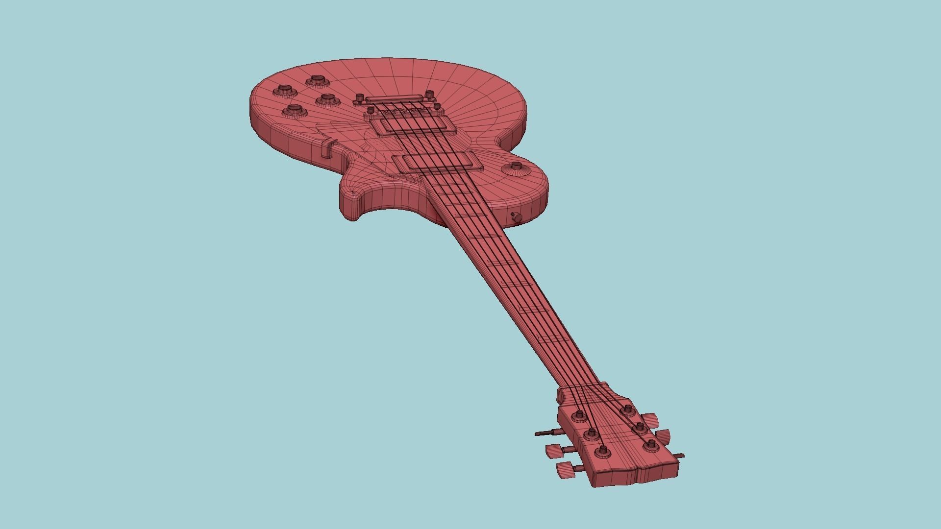 Electric Guitar C08 Galaxy - Music Instrument Design Low-poly 3D model_16