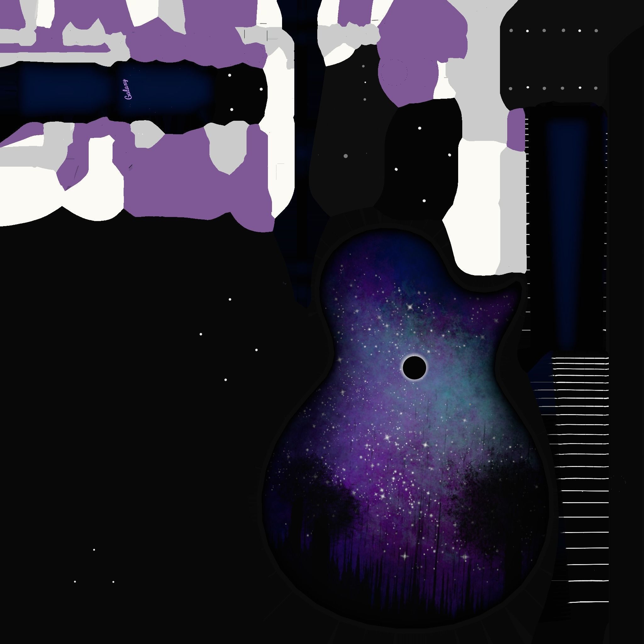 Electric Guitar C08 Galaxy - Music Instrument Design Low-poly 3D model_20