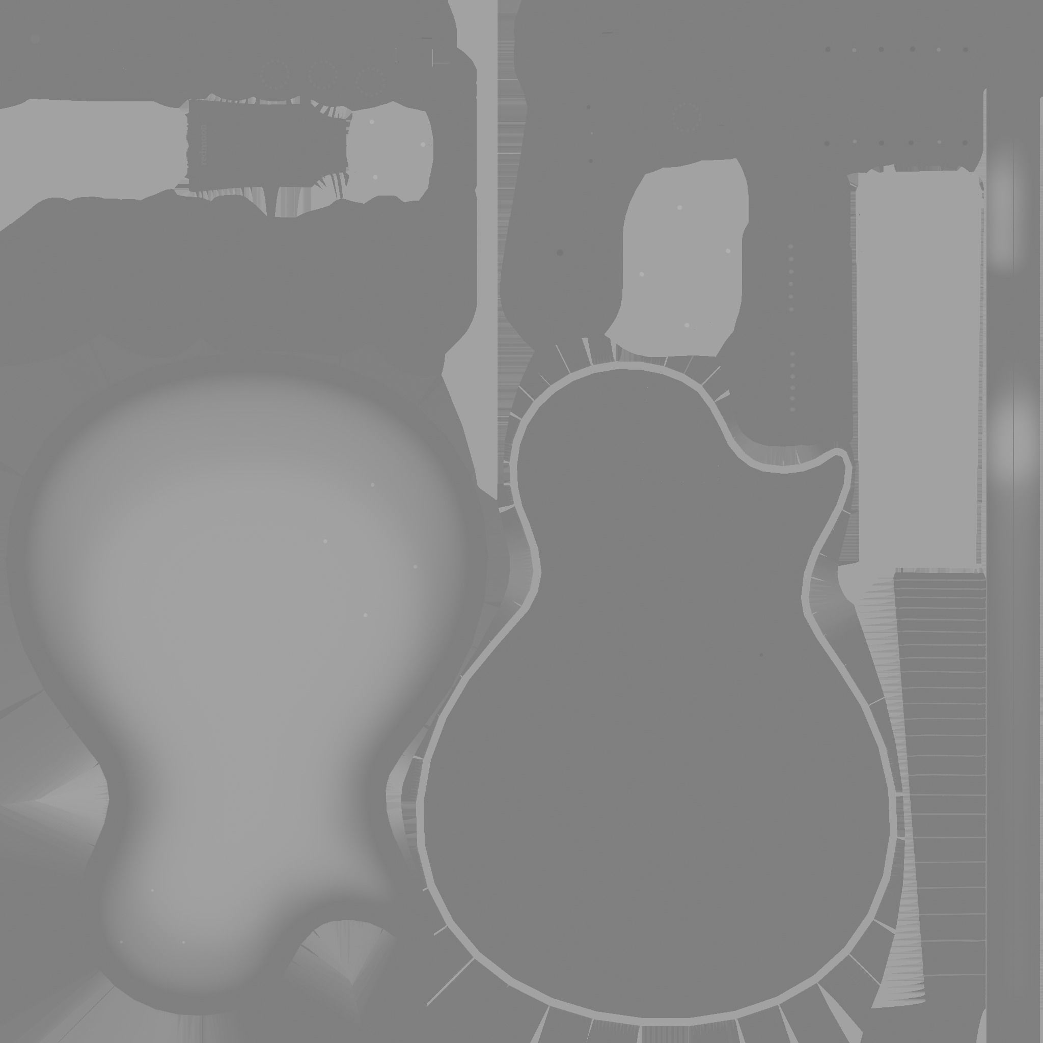 Electric Guitar C09 Red - Music Instrument Design Low-poly 3D model_21