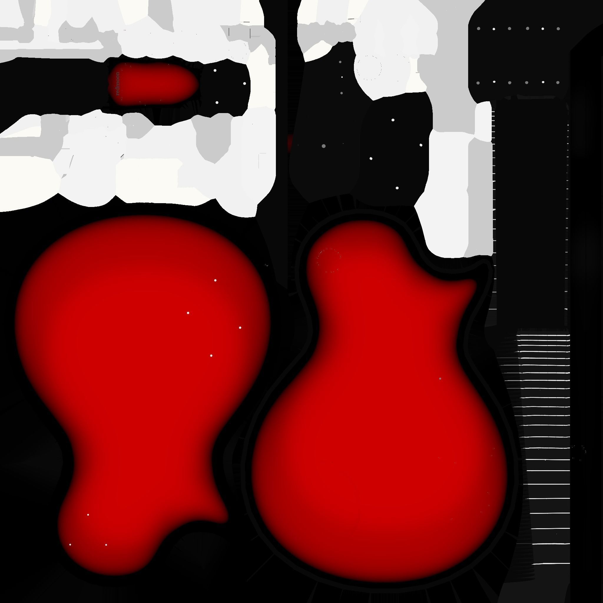 Electric Guitar C09 Red - Music Instrument Design Low-poly 3D model_20