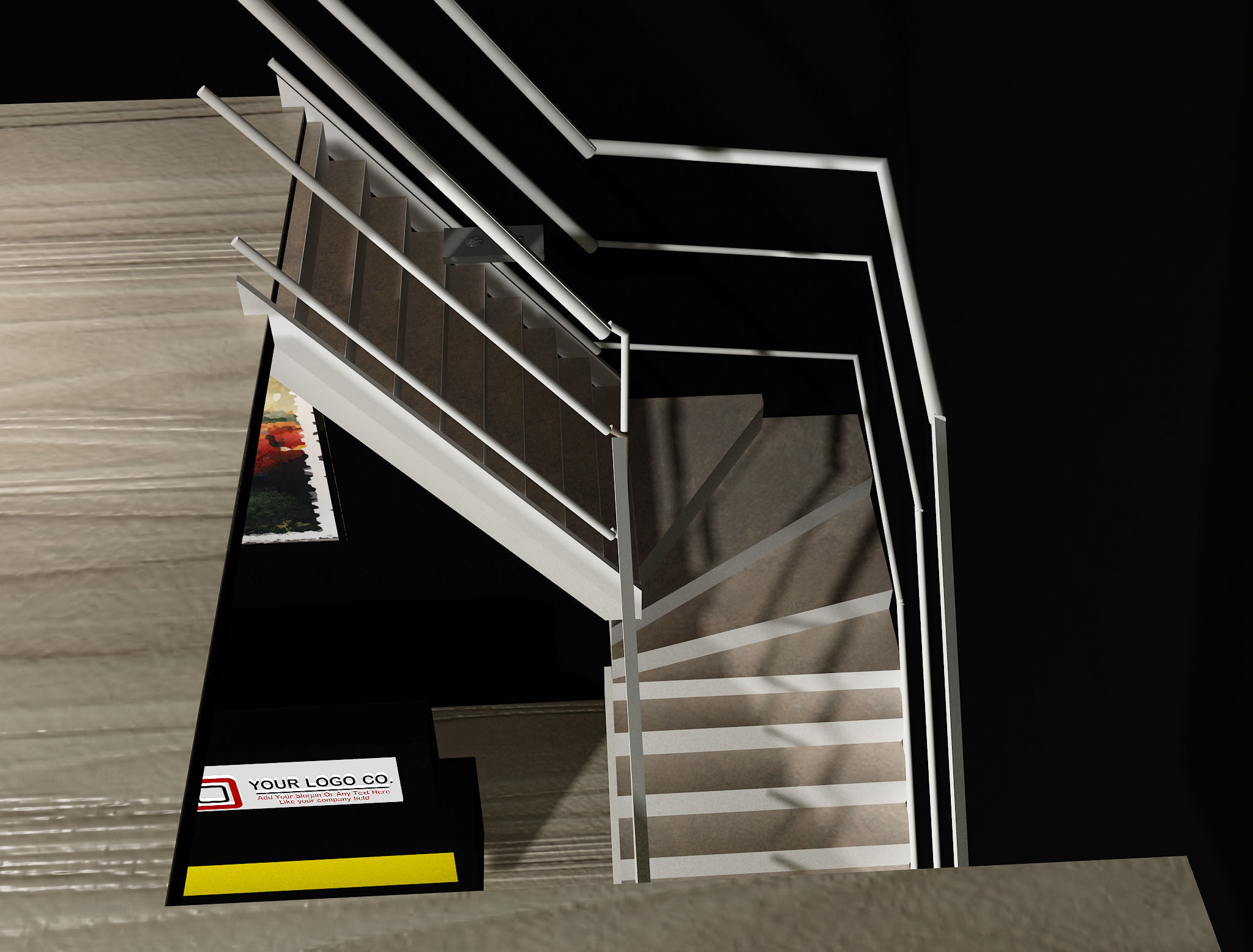 Car service entrance logo sign a610 3D model_18