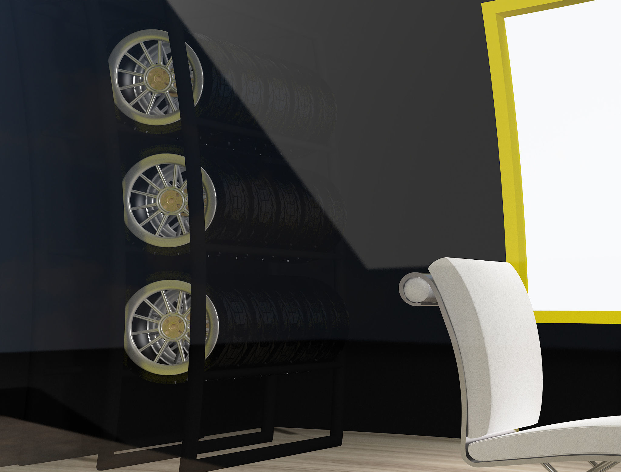 Car service entrance logo sign a610 3D model_20