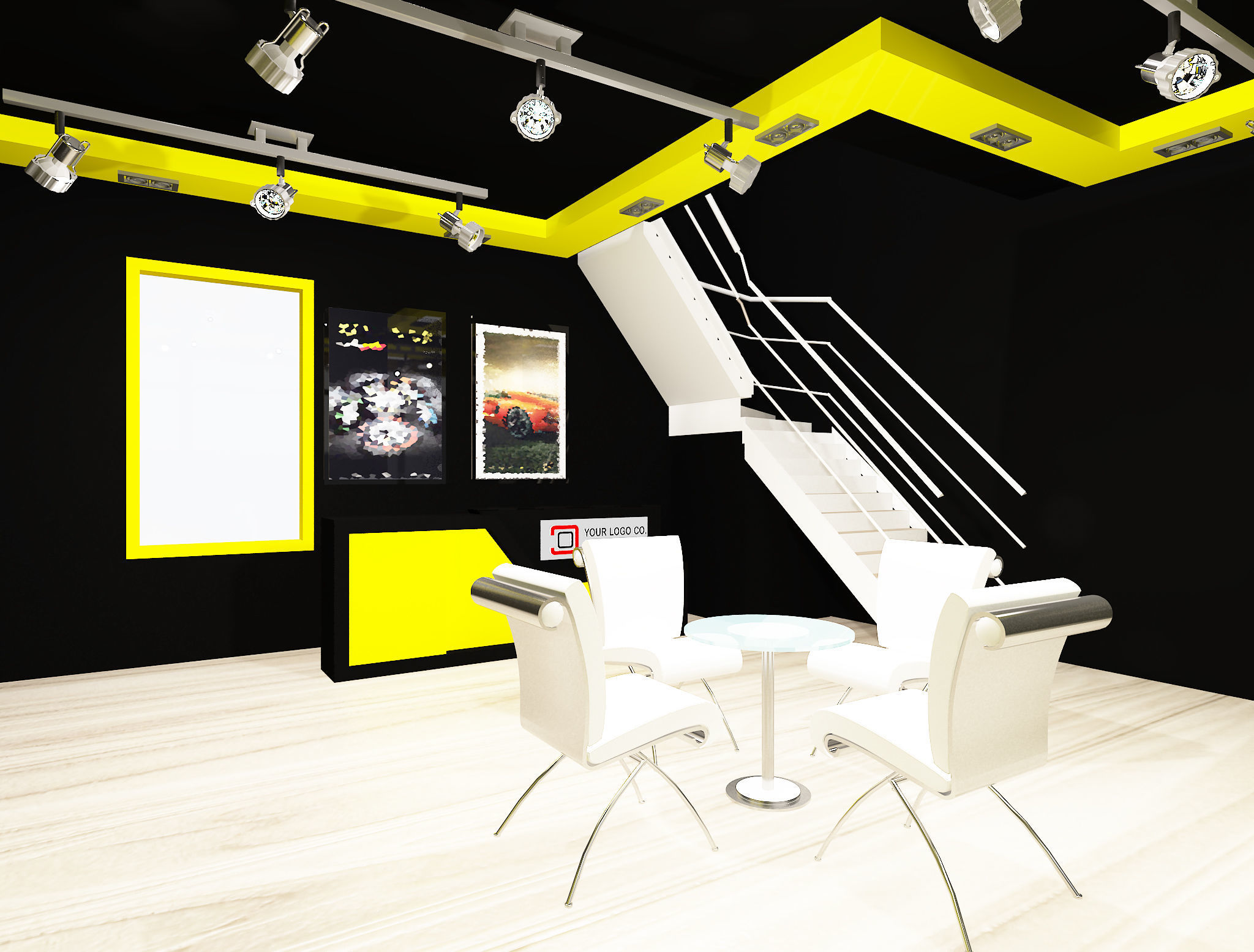 Car service entrance logo sign a610 3D model_4