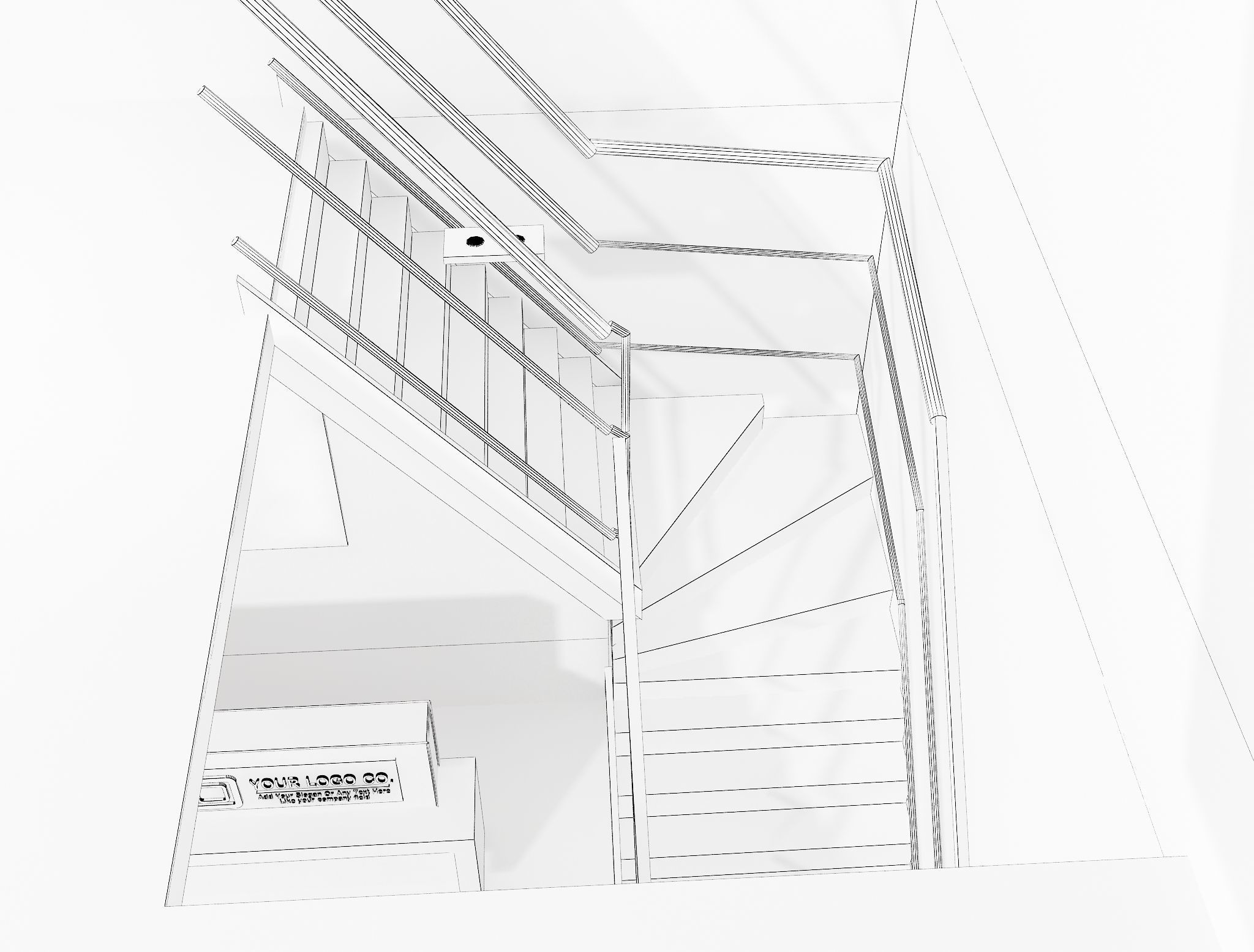 Car service entrance logo sign a610 3D model_19