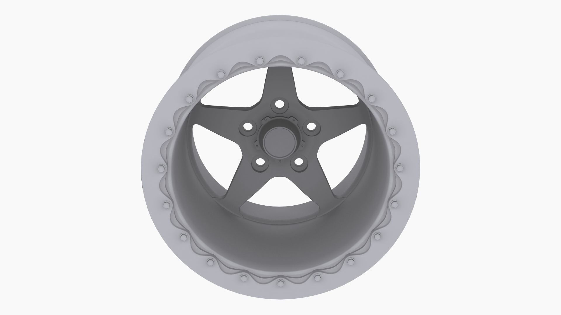 3030 Autosport Launch drag wheel Low-poly 3D model_8