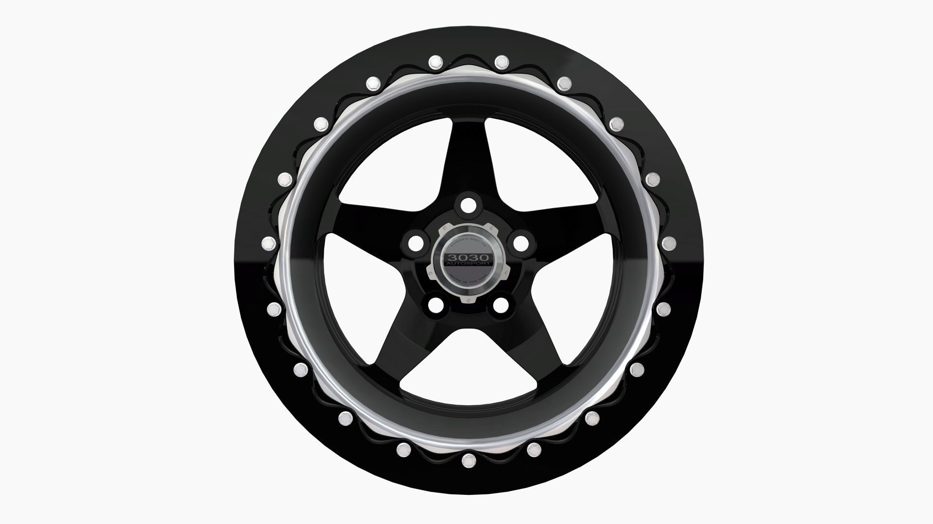 3030 Autosport Launch drag wheel Low-poly 3D model_1