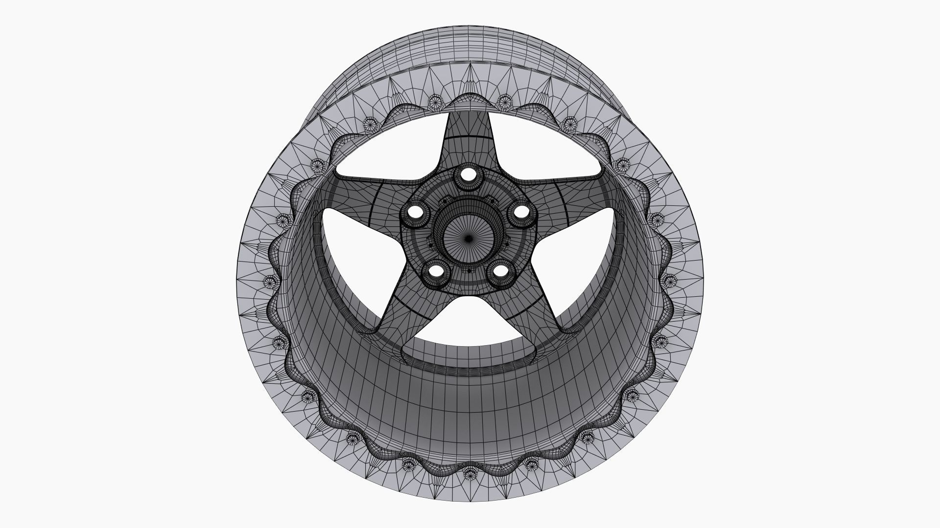 3030 Autosport Launch drag wheel Low-poly 3D model_11