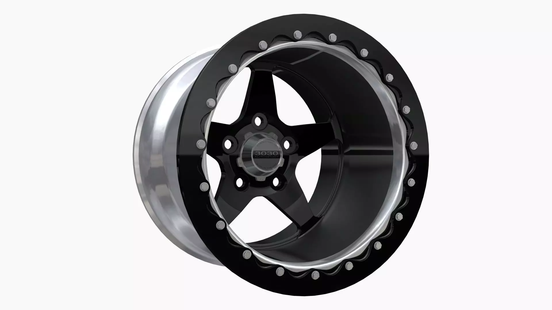 3030 Autosport Launch drag wheel Low-poly 3D model_0