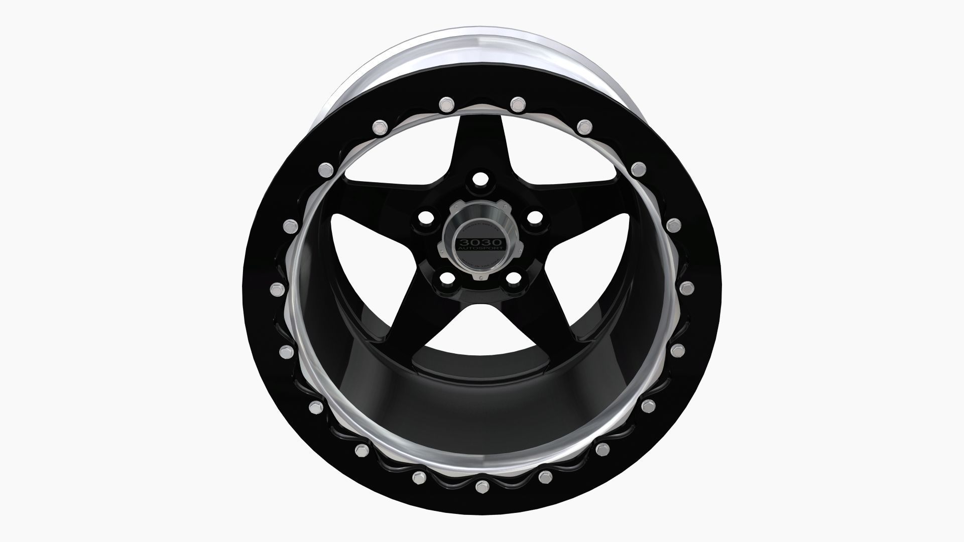3030 Autosport Launch drag wheel Low-poly 3D model_3