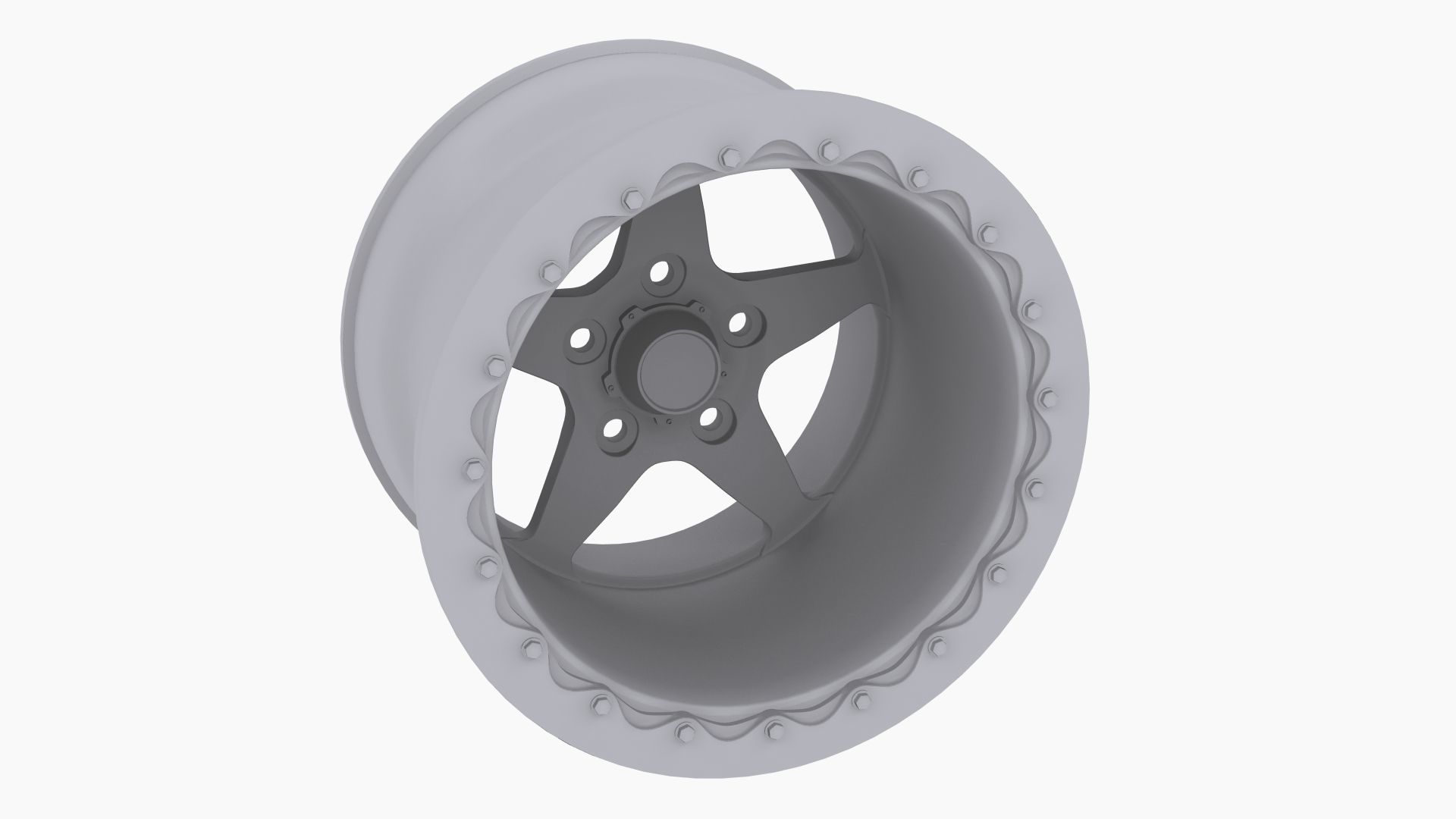 3030 Autosport Launch drag wheel Low-poly 3D model_7