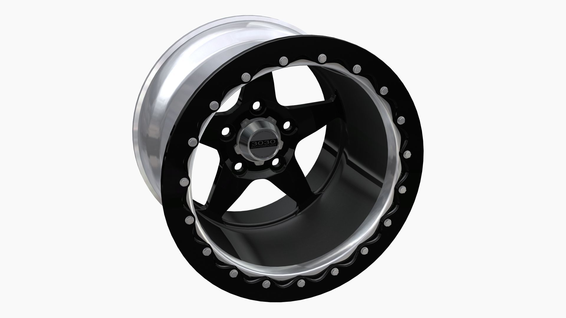 3030 Autosport Launch drag wheel Low-poly 3D model_2