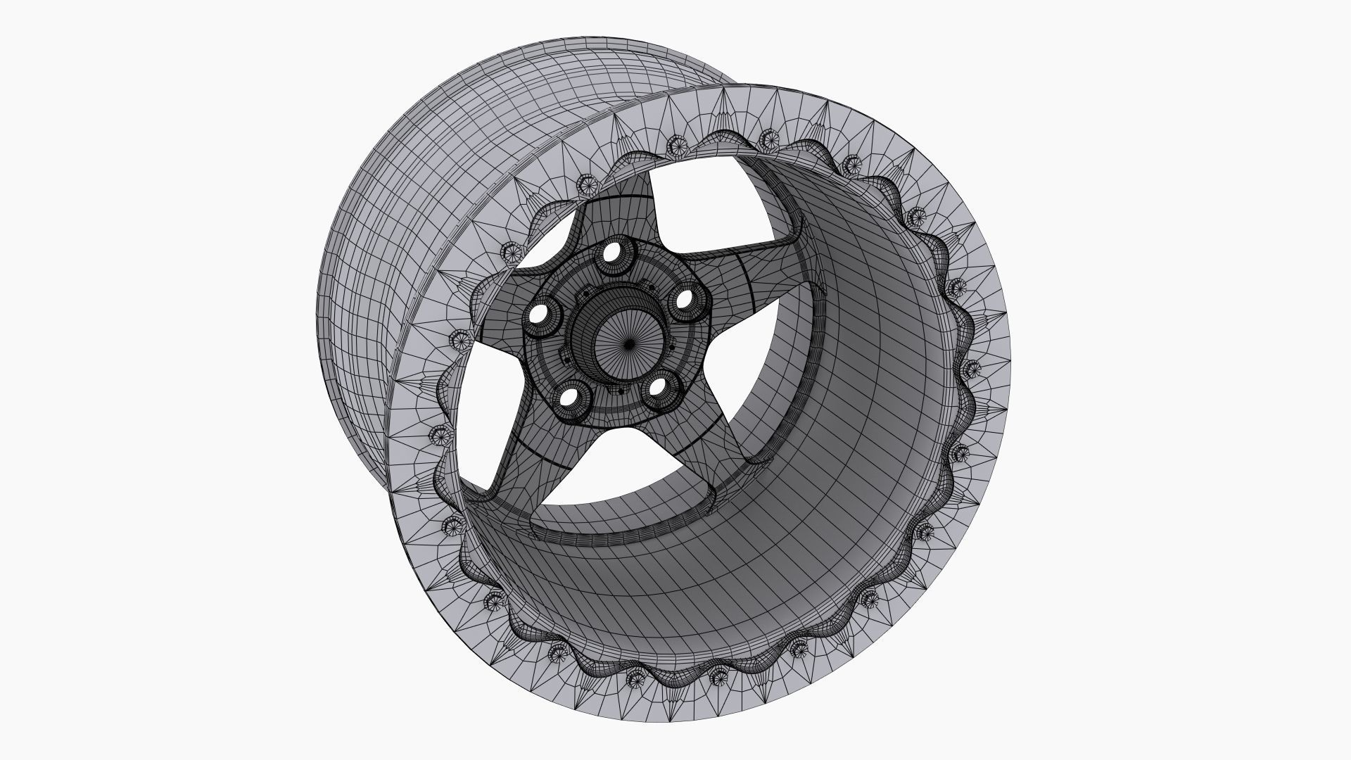 3030 Autosport Launch drag wheel Low-poly 3D model_10