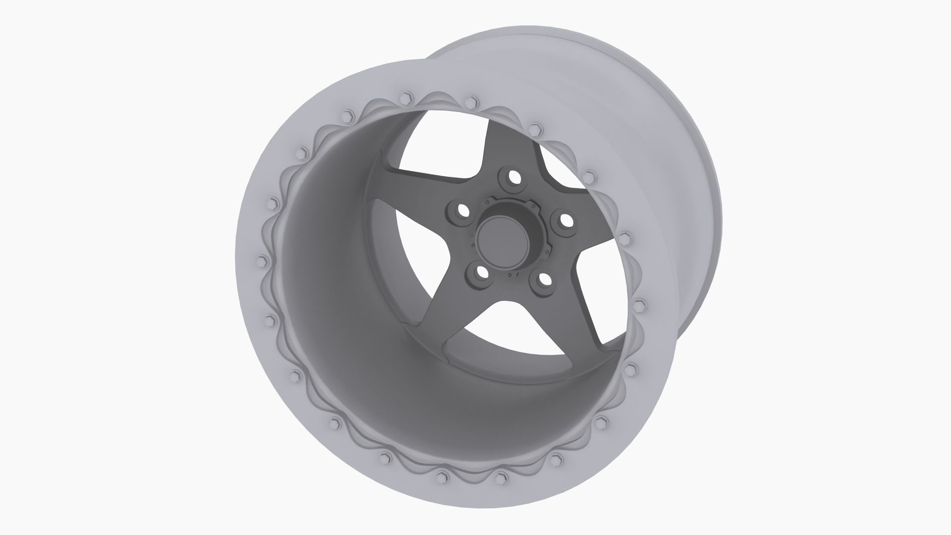 3030 Autosport Launch drag wheel Low-poly 3D model_9