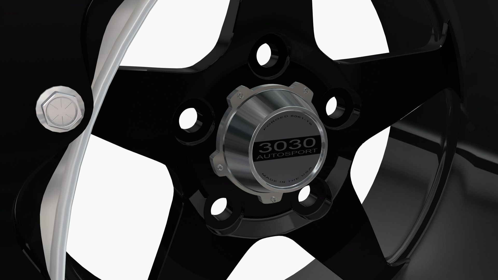3030 Autosport Launch drag wheel Low-poly 3D model_5
