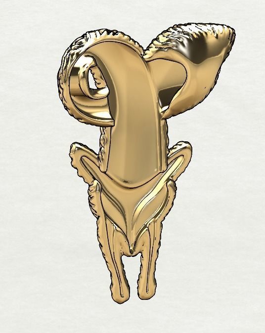 Fox pendant 3D print model_6