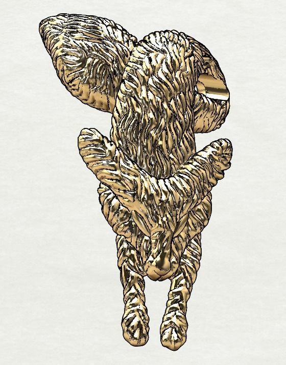 Fox pendant 3D print model_7