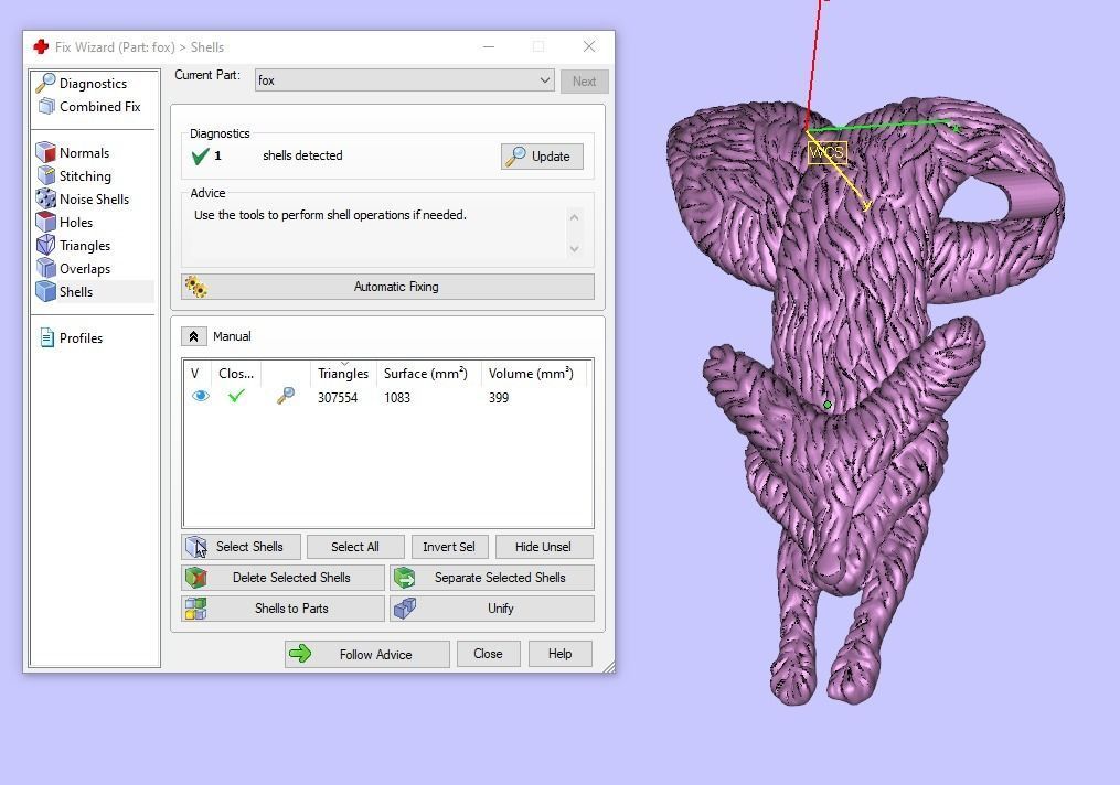 Fox pendant 3D print model_3