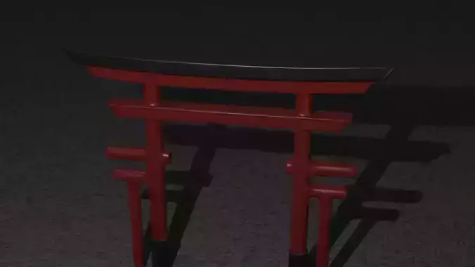 Torii Gate Low-poly 3D model