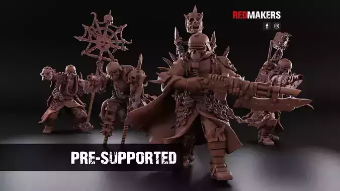 Renegade Death Division - Command Squad - Heretics 3D print model