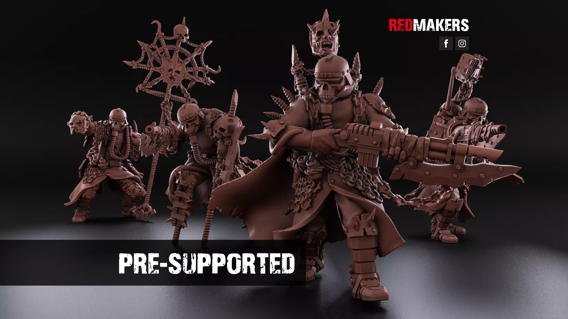 Renegade Death Division - Command Squad - Heretics 3D print model_0