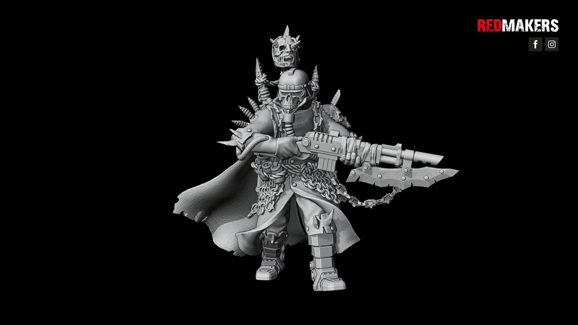 Renegade Death Division - Command Squad - Heretics 3D print model_25