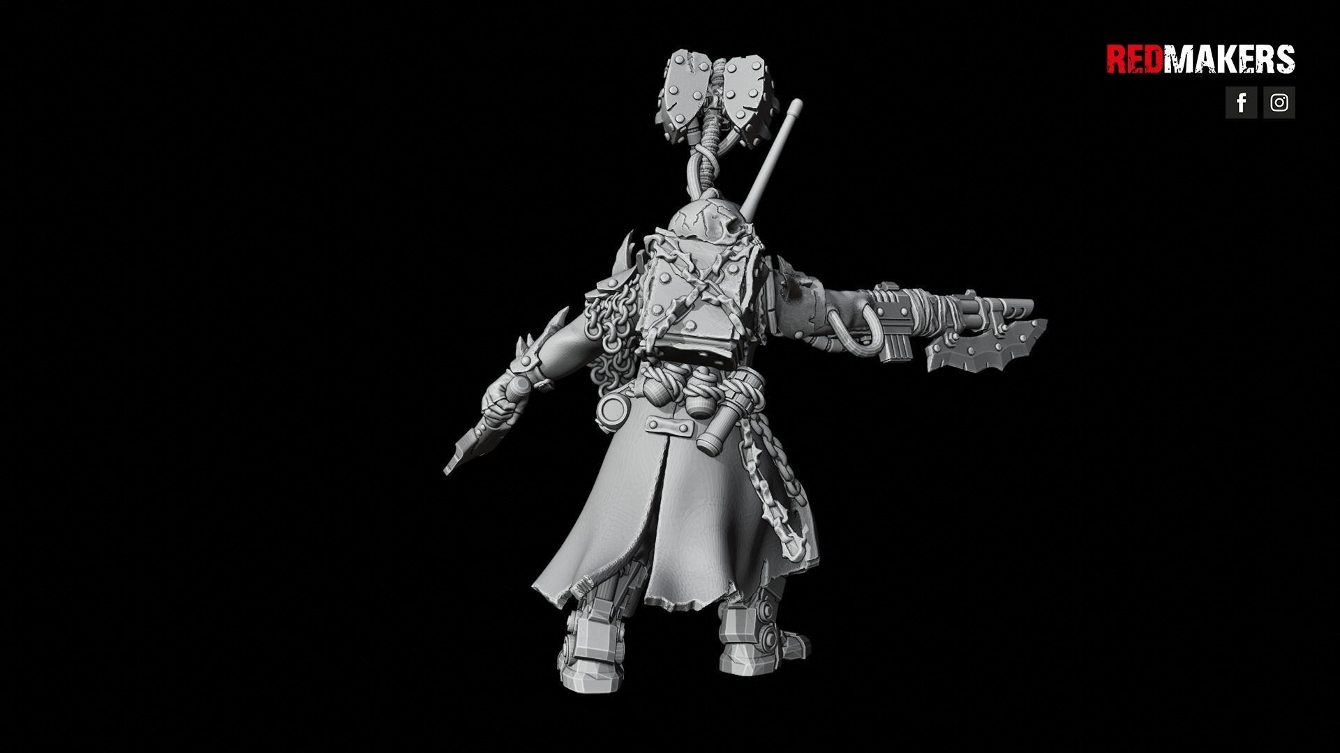 Renegade Death Division - Command Squad - Heretics 3D print model_23