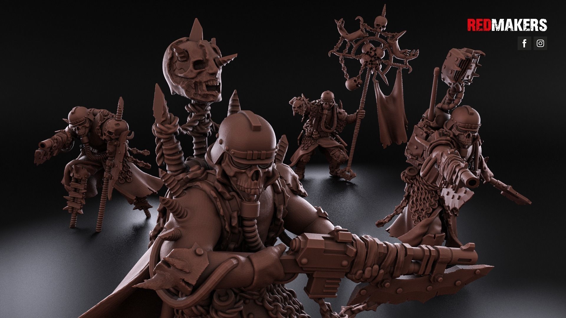 Renegade Death Division - Command Squad - Heretics 3D print model_2