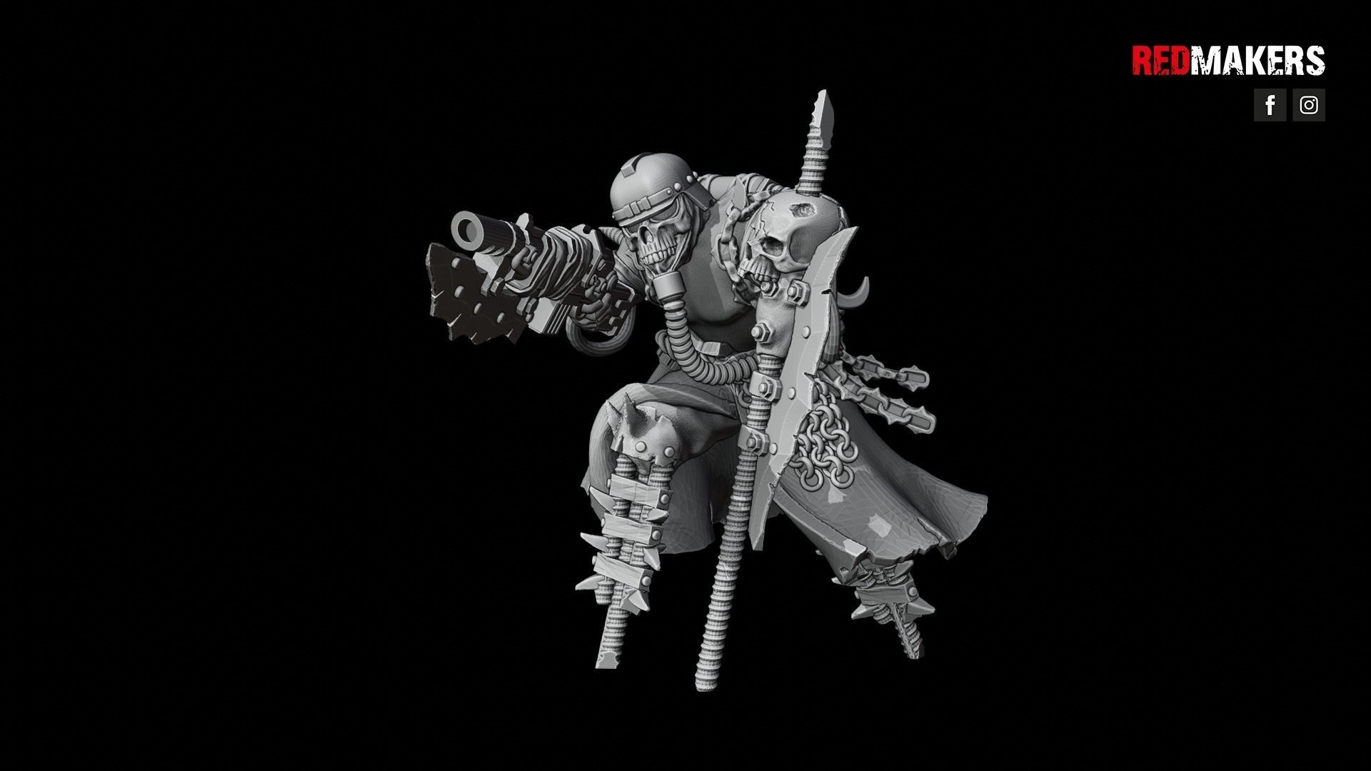 Renegade Death Division - Command Squad - Heretics 3D print model_28