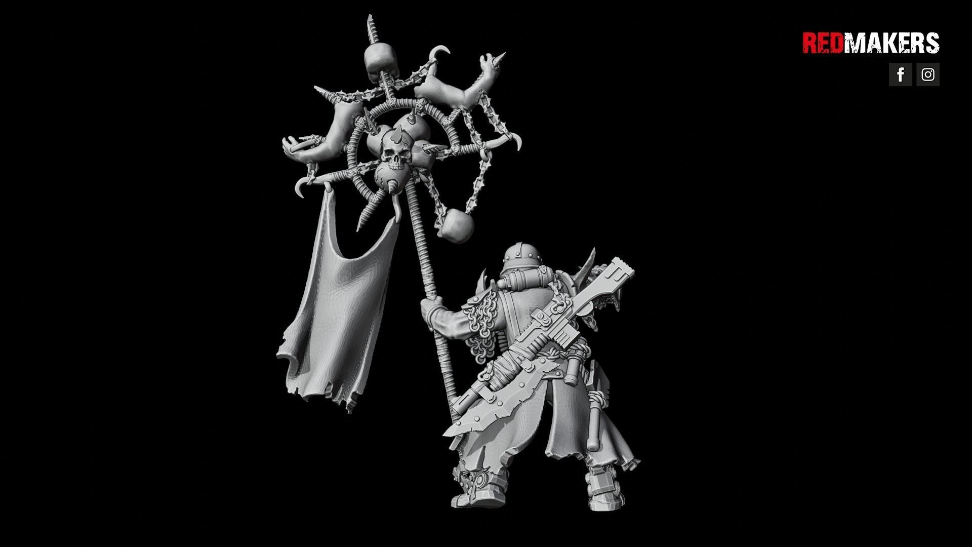 Renegade Death Division - Command Squad - Heretics 3D print model_20