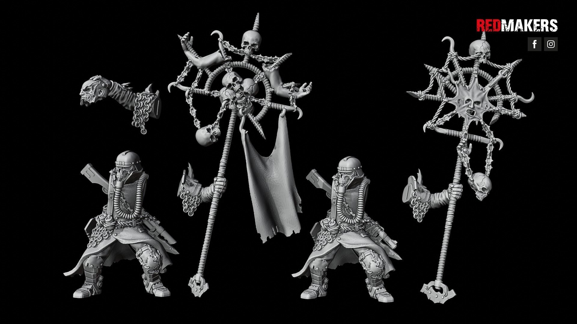 Renegade Death Division - Command Squad - Heretics 3D print model_21