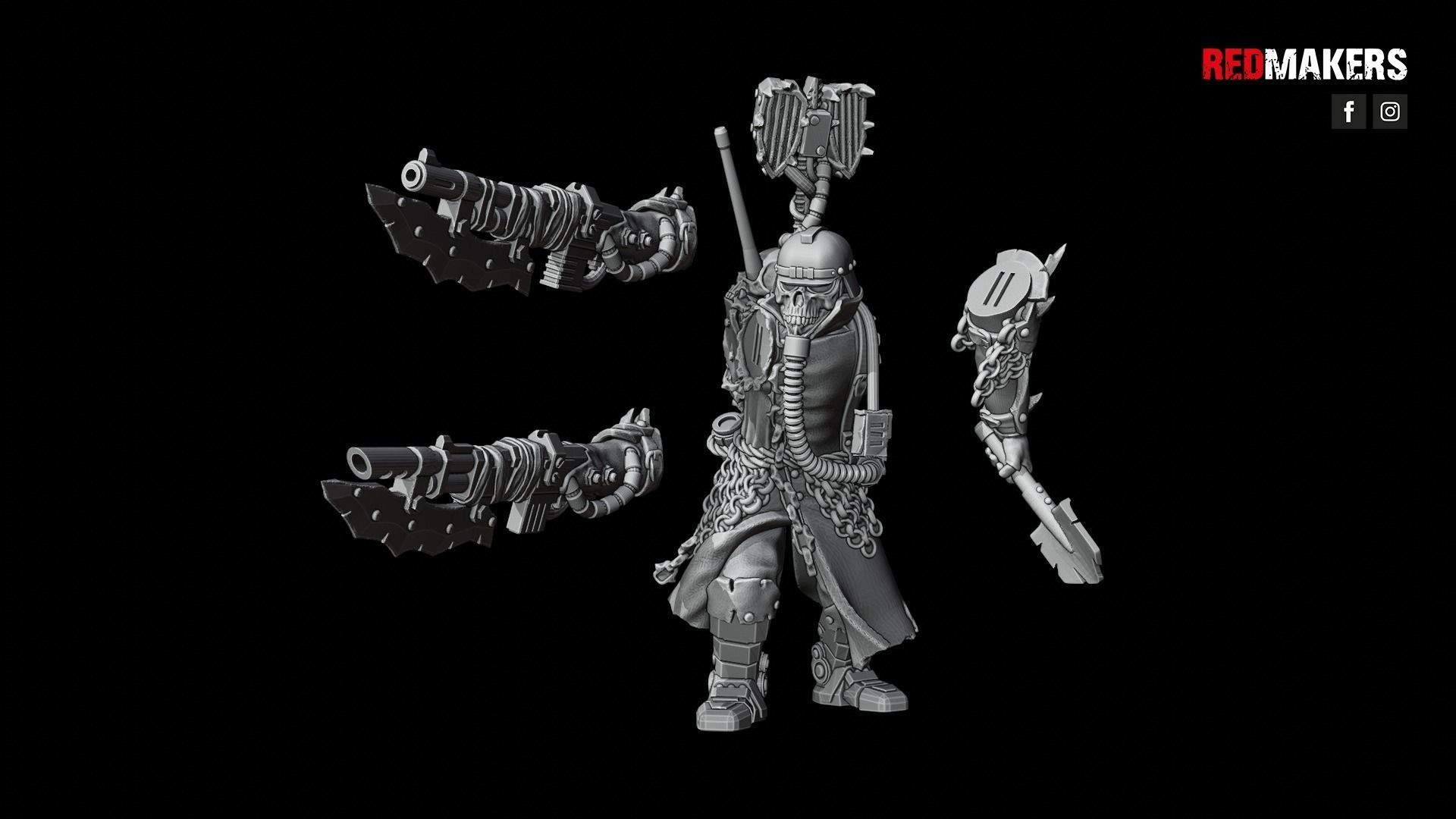 Renegade Death Division - Command Squad - Heretics 3D print model_24