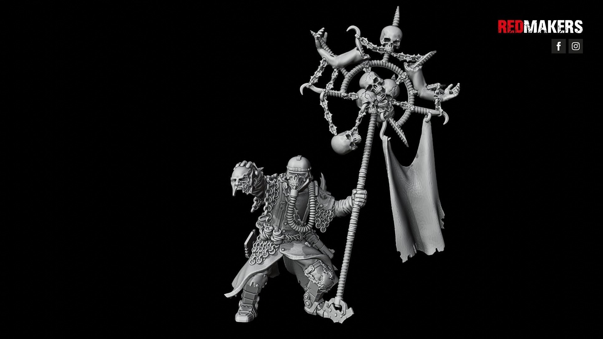 Renegade Death Division - Command Squad - Heretics 3D print model_19