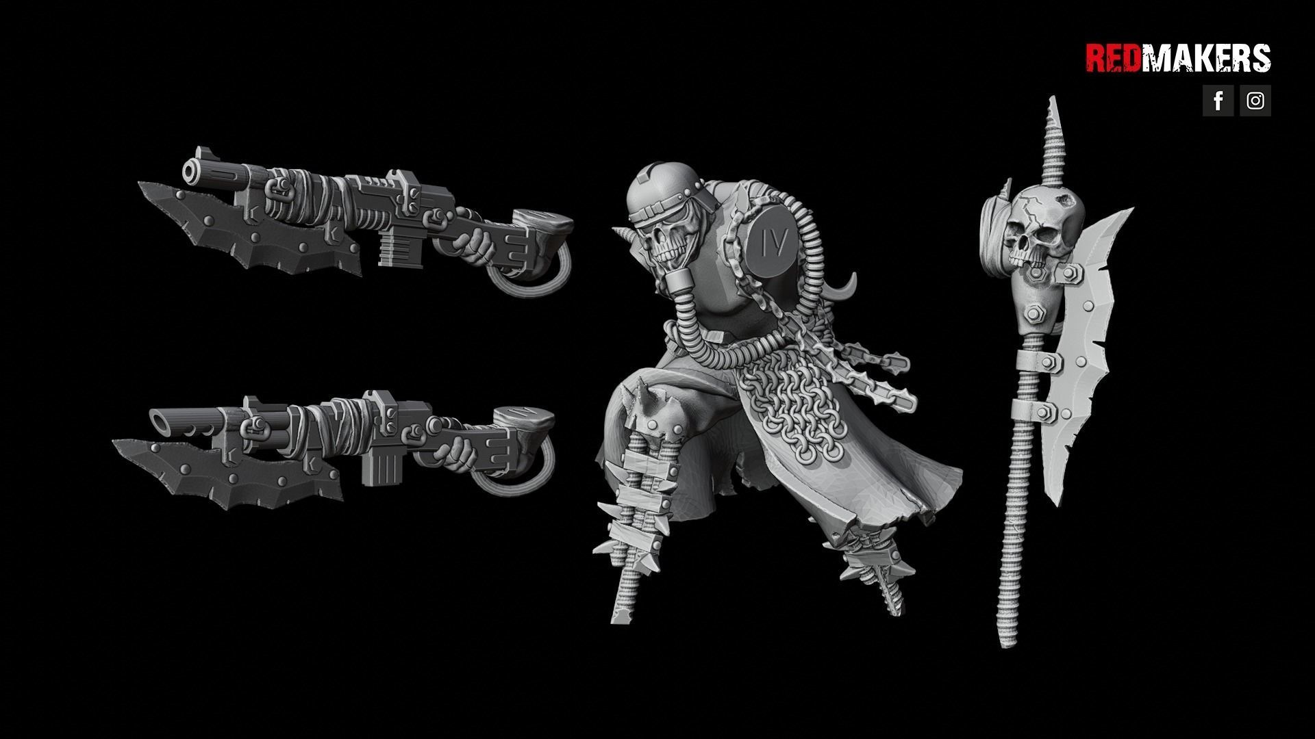 Renegade Death Division - Command Squad - Heretics 3D print model_30