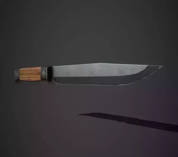 Hunting knife Low-poly 3D model