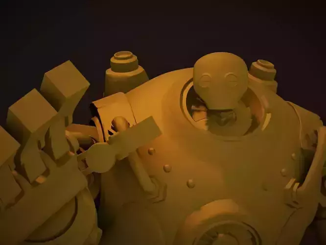 UPDATED BLITZCRANK V2 WITH STAND AND LOL LOGO Free 3D print model
