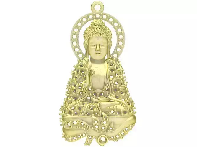 fengshui lucky diamond  buddha pendant 3342