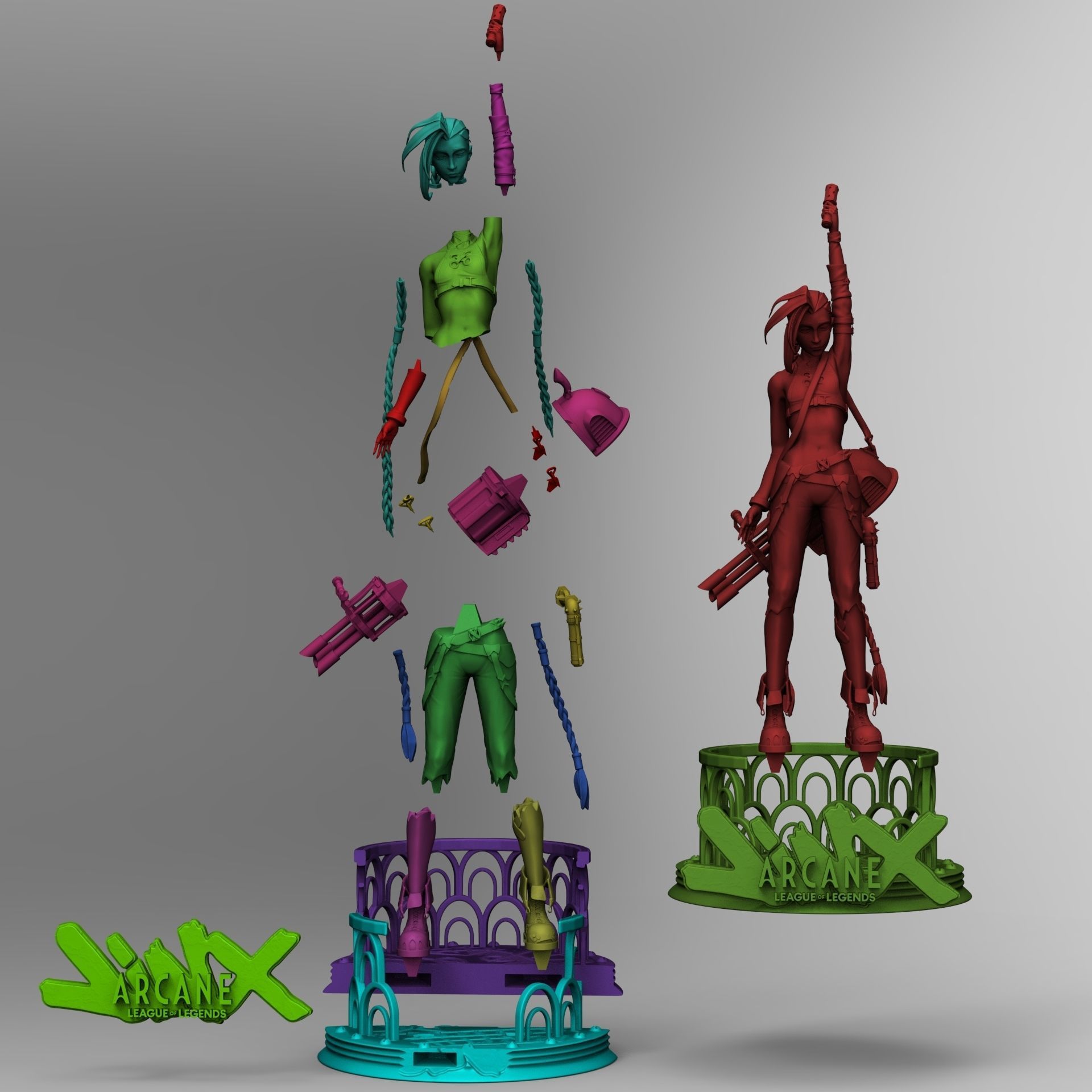 Jinx - Arcane 3D print model_3