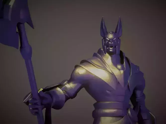 NASUS WITH STAND AND LOL LOGO Free 3D print model