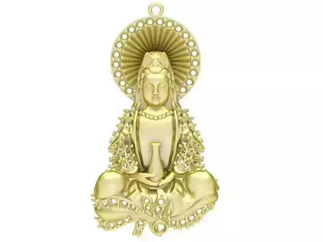 fengshui lucky  guanyin buddha pendant 3478
