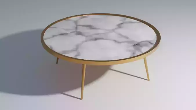 Gold and Marble Coffee Table