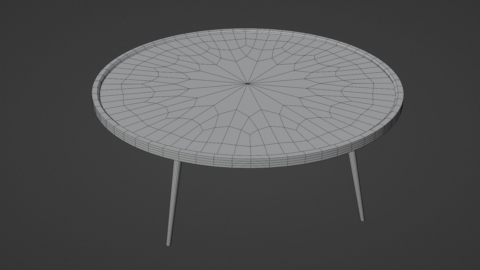 Gold and Marble Coffee Table 3D model_2