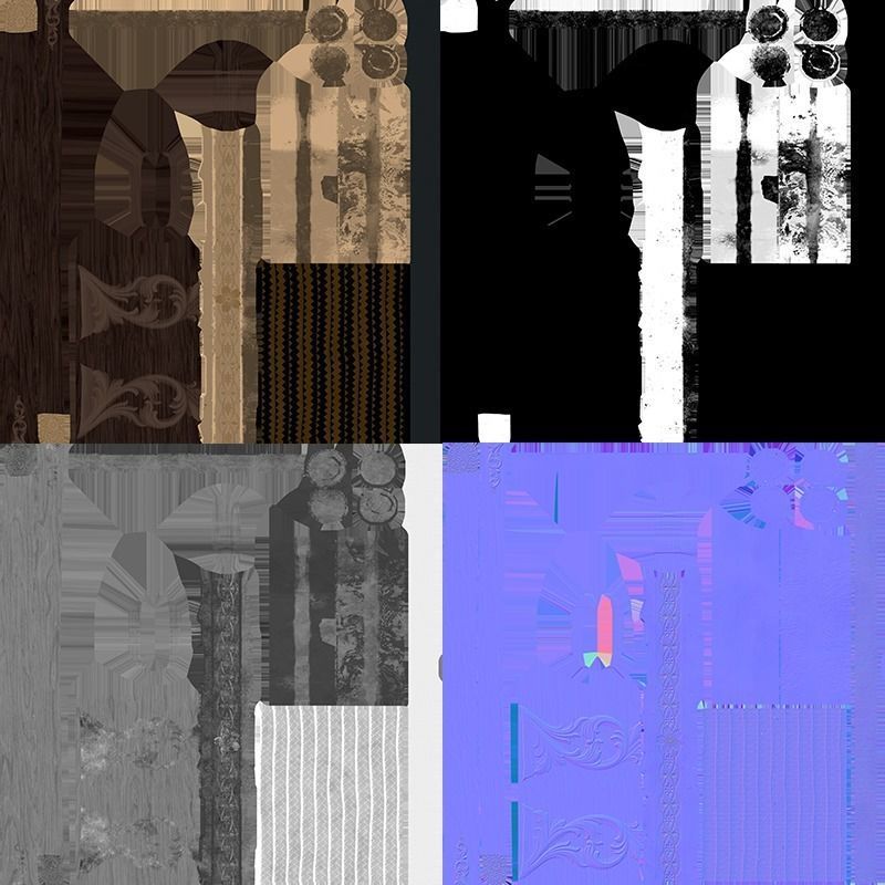 Katana - Sword Low-poly 3D model_13