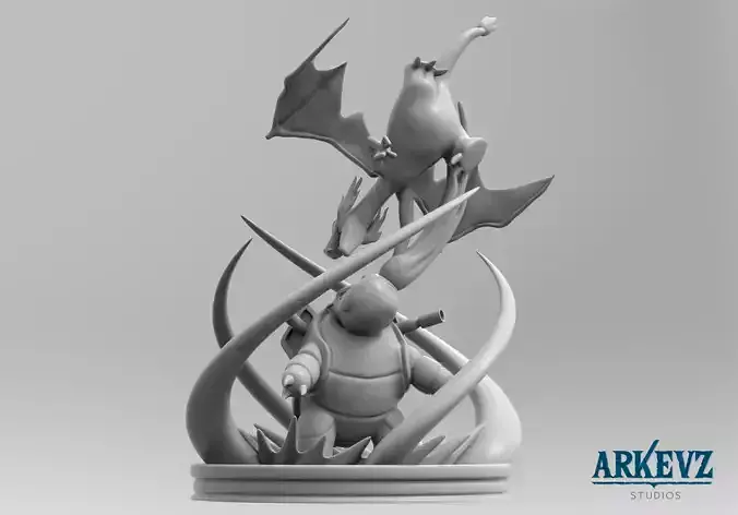 CHARIZARD VS BLASTOISE - POKEMON ORIGINS 3D print model