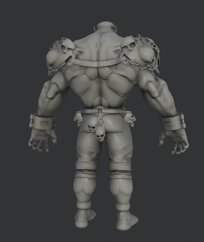Stylized character Orc Low-poly 3D model_6