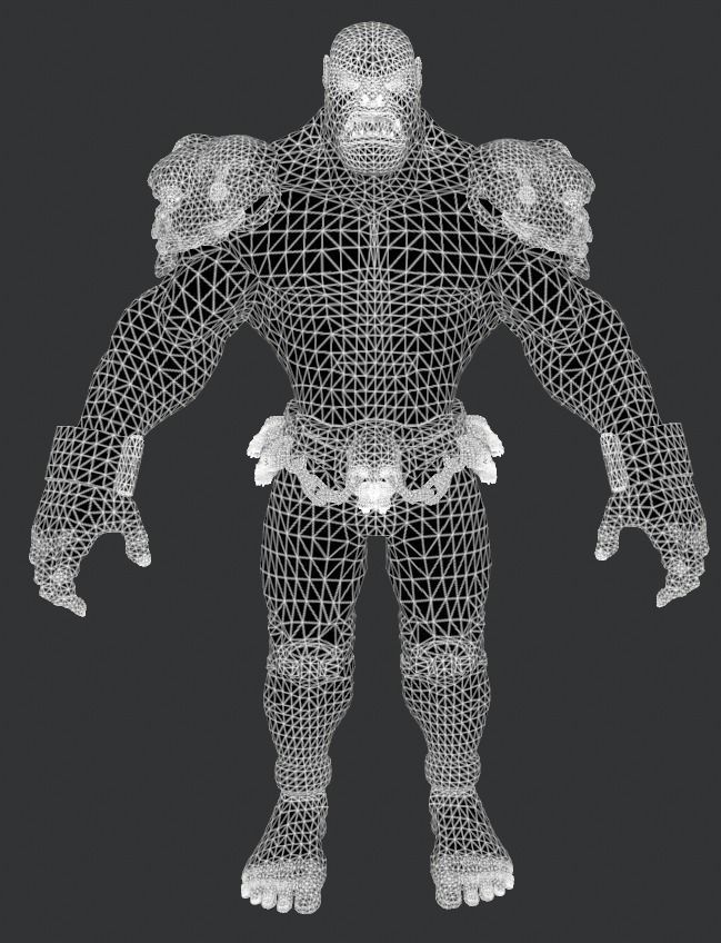 Stylized character Orc Low-poly 3D model_8