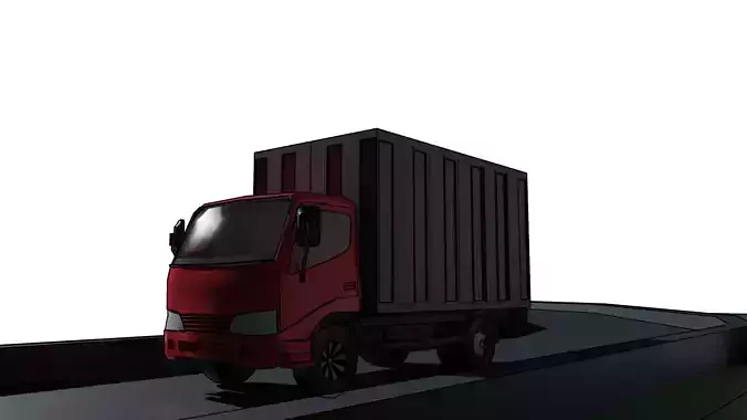 Low poly truck road