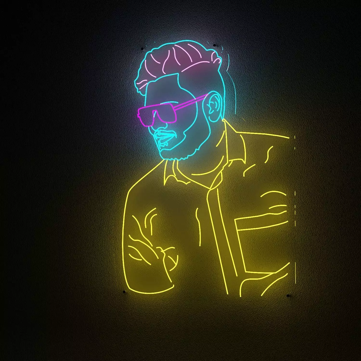MAN NEON LIGHT  3D model_0