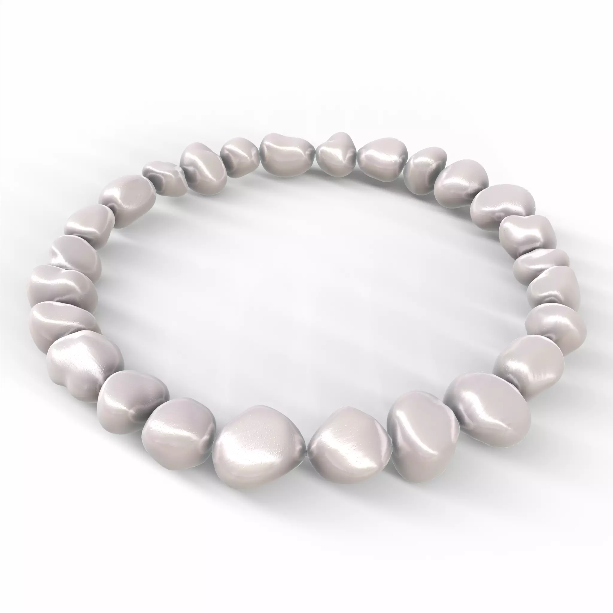 Pearl Bracelet White - VR-AR GameReady PBR  Low-poly 3D model_0