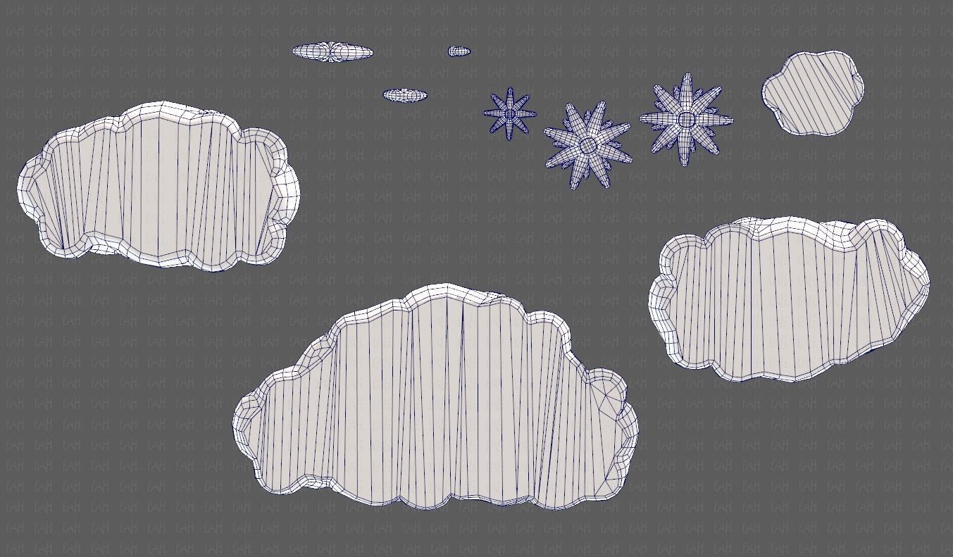 Trees Cartoon V13 Low-poly 3D model_40