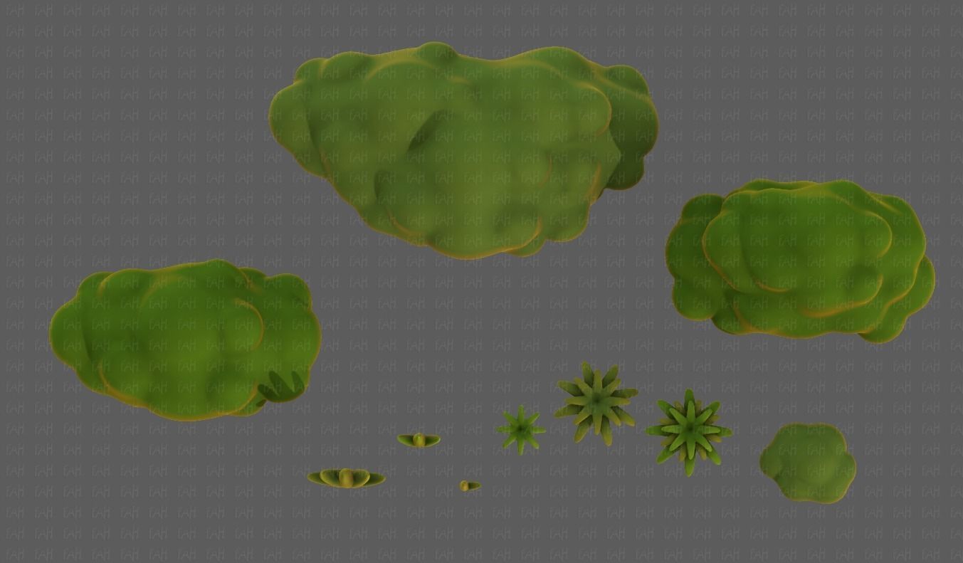 Trees Cartoon V13 Low-poly 3D model_33